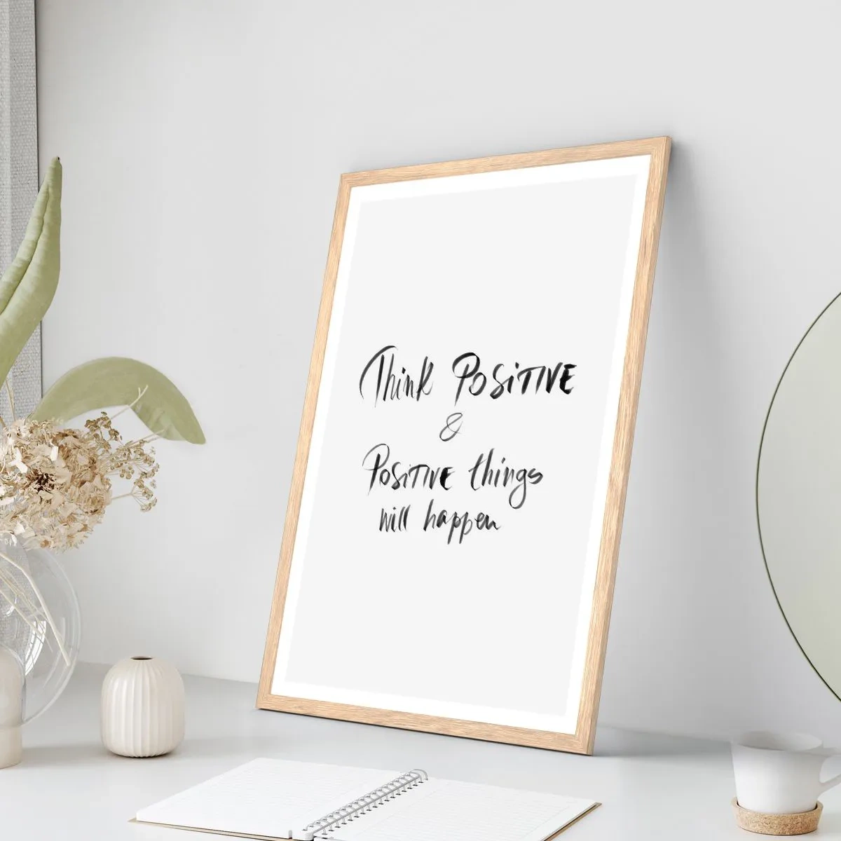 Plakát v rámu světlý dub - Jak žít? - 70x100 cm