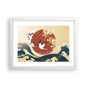 Plakát v bílém rámu - Japonská pohádka - 40x30 cm