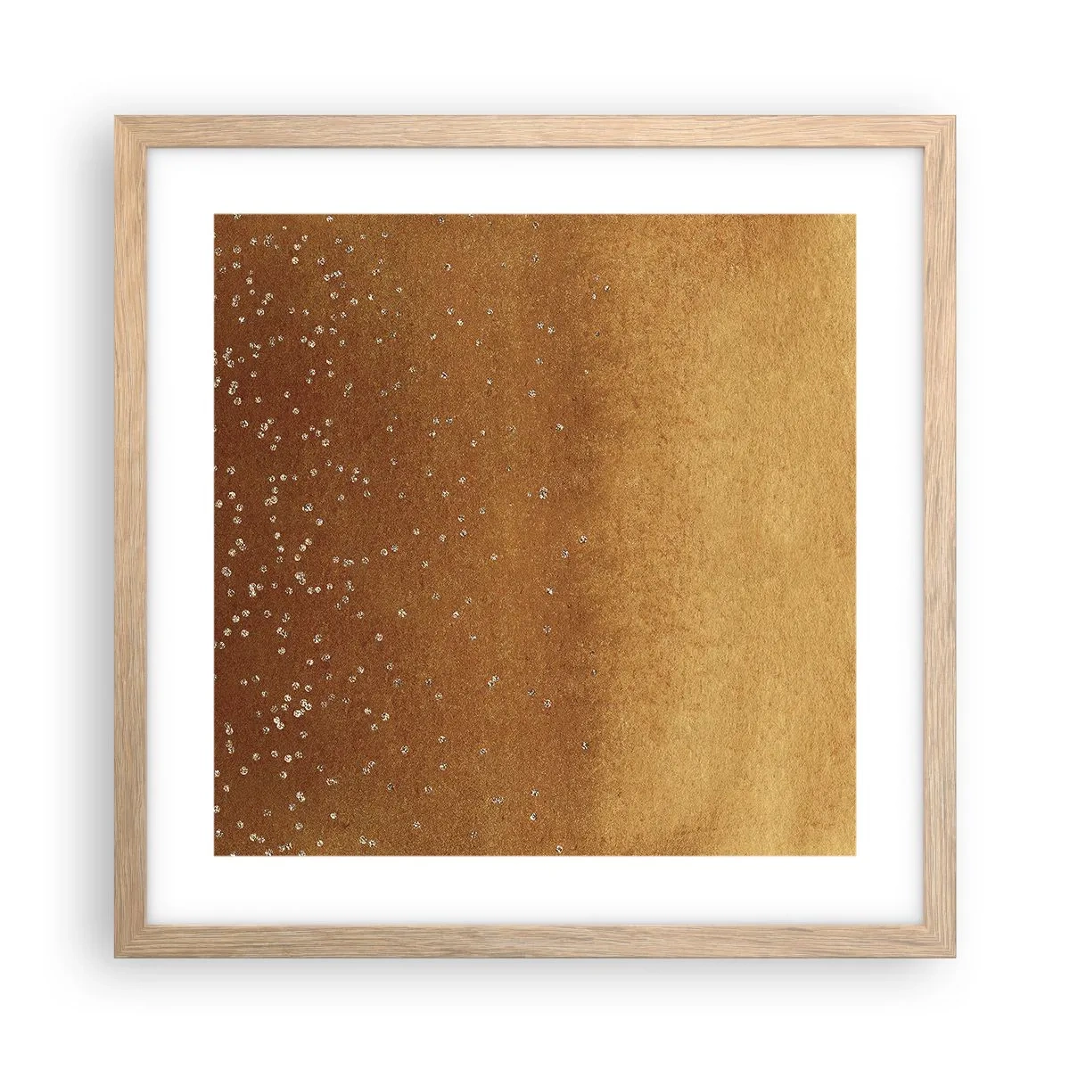 Plakát v rámu světlý dub - Zrození světla - 40x40 cm
