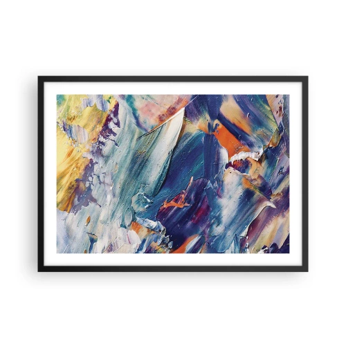Plakát v černém rámu - Chaos barev - 70x50 cm