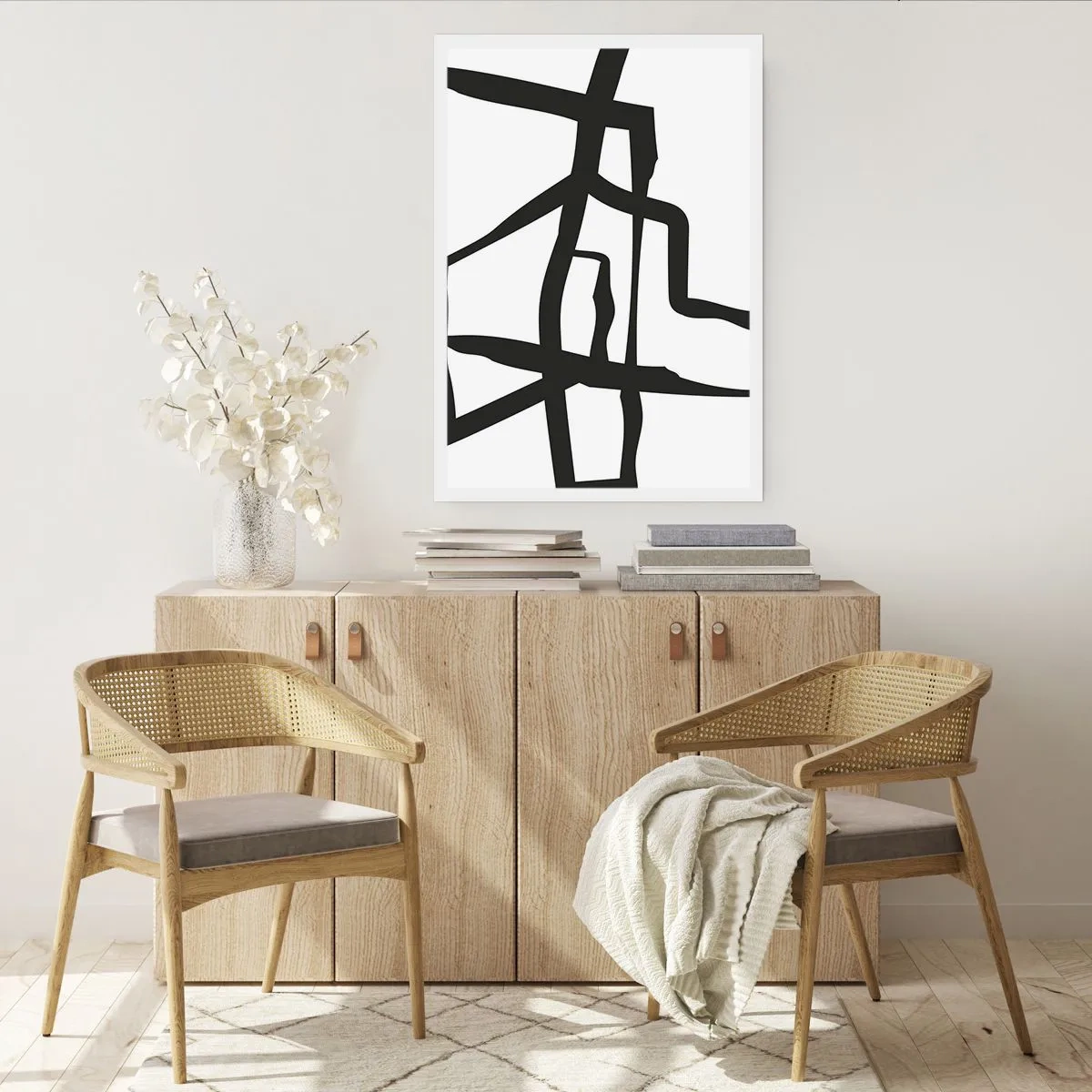 Plakát - Černobílá konstrukce - 70x100 cm