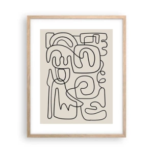 Plakát v rámu světlý dub - Podle stopy - 40x50 cm