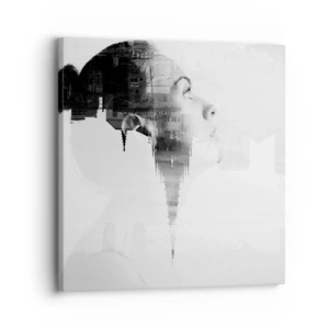 Obraz na plátně - Z obou stran okna - 30x30 cm