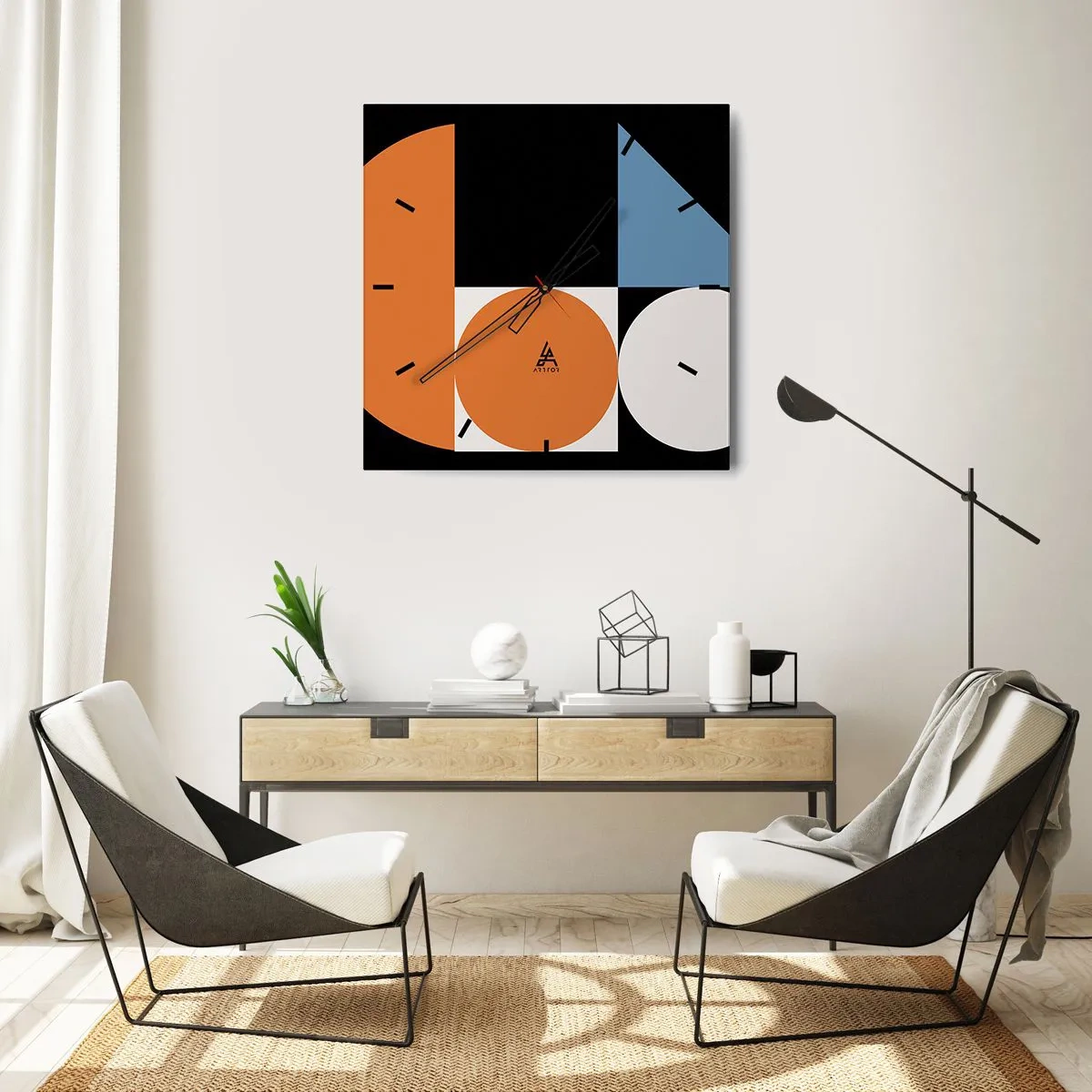 Nástěnné hodiny - Figurínový systém - 40x40 cm