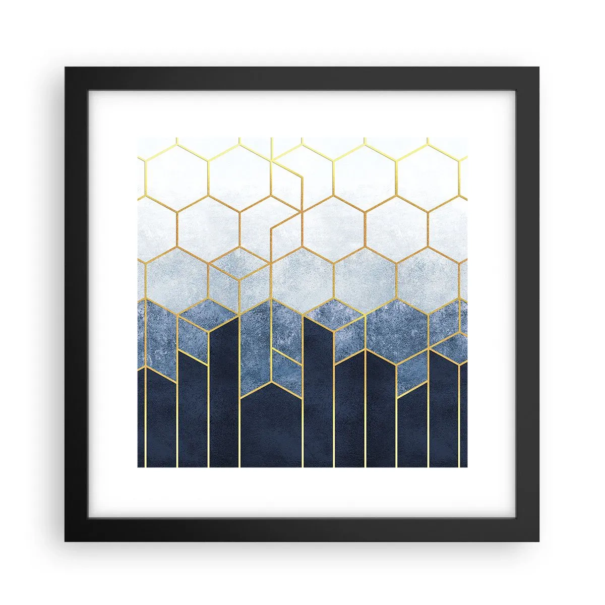 Plakát v černém rámu - Kompozice v synkopickém rytmu - 30x30 cm