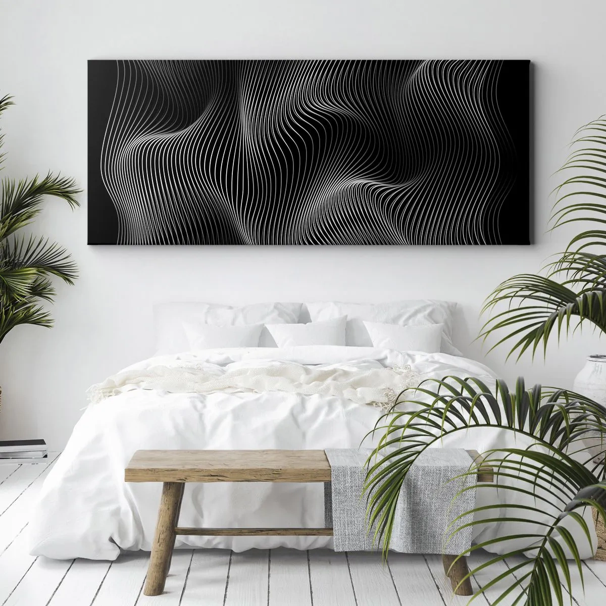 Obraz na plátně - Tanec světla v prostoru - 100x40 cm