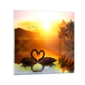 Obraz na skle - Všechno do páru - 30x30 cm