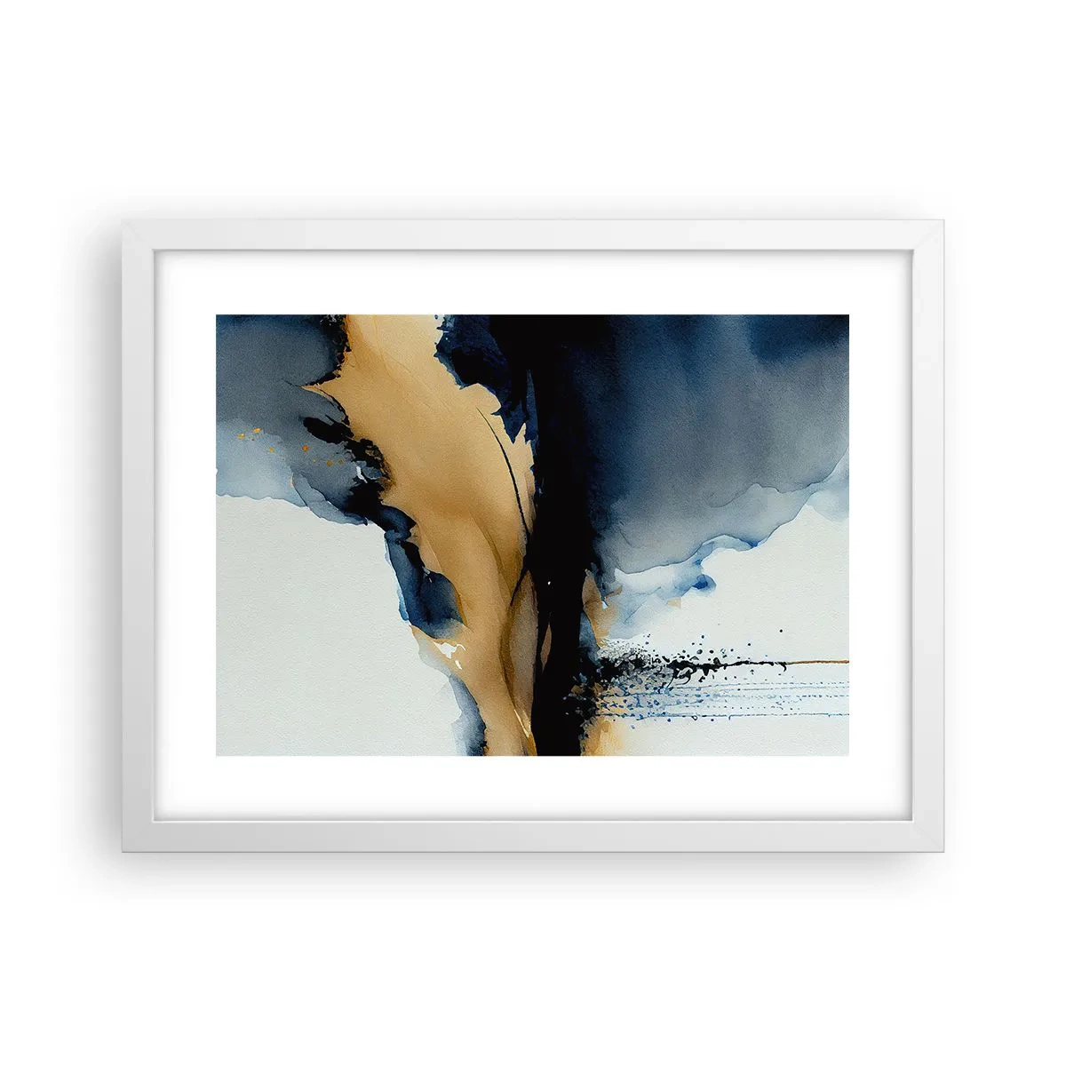 Plakát v bílém rámu - Za závojem - 40x30 cm