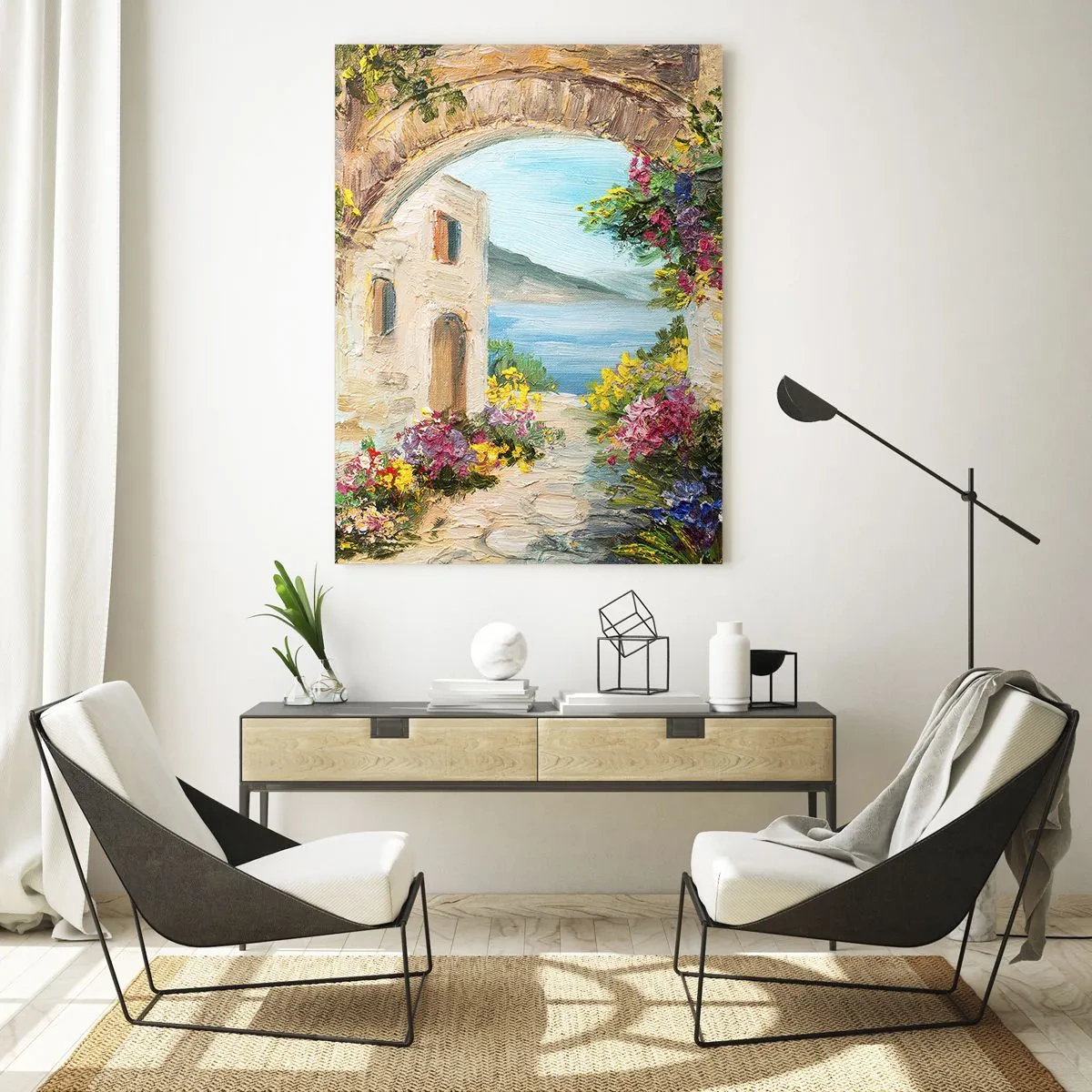 Obraz na skle - Půvab pobřežní krajiny - 50x70 cm