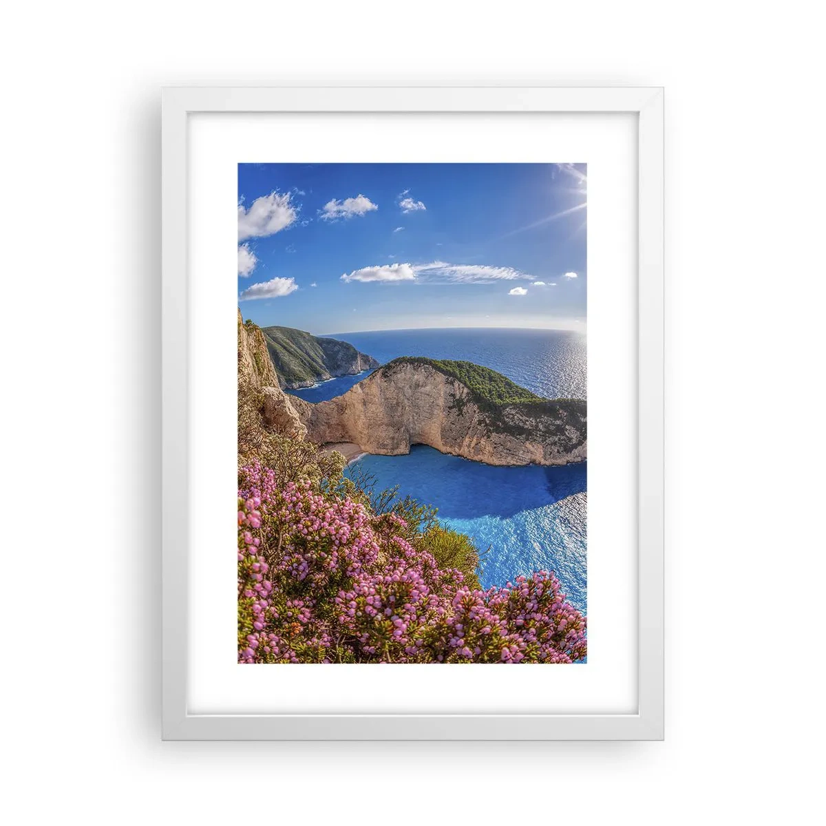 Plakát v bílém rámu - Moje velké řecké prázdniny - 30x40 cm