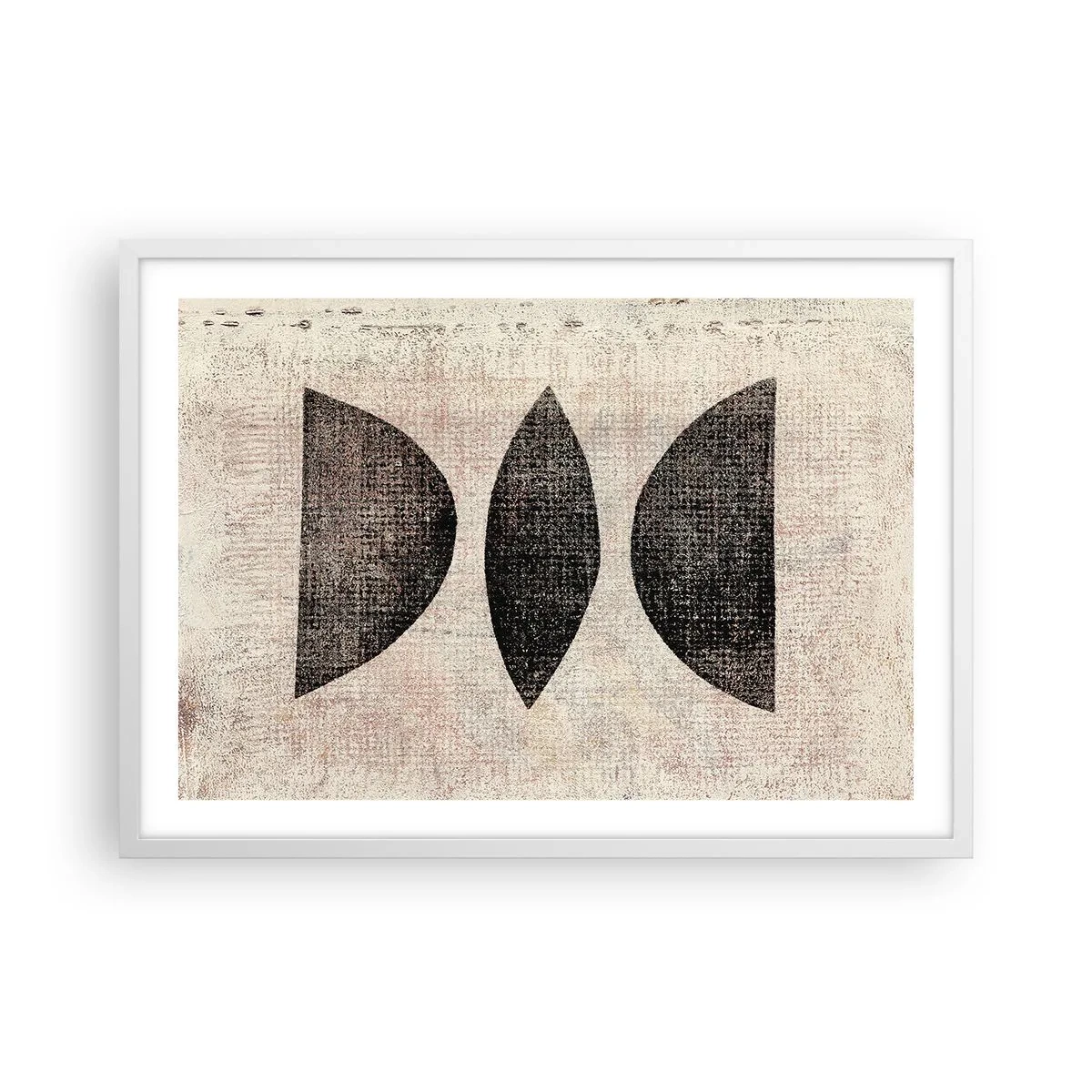 Plakát v bílém rámu - Etnická abstrakce - 70x50 cm