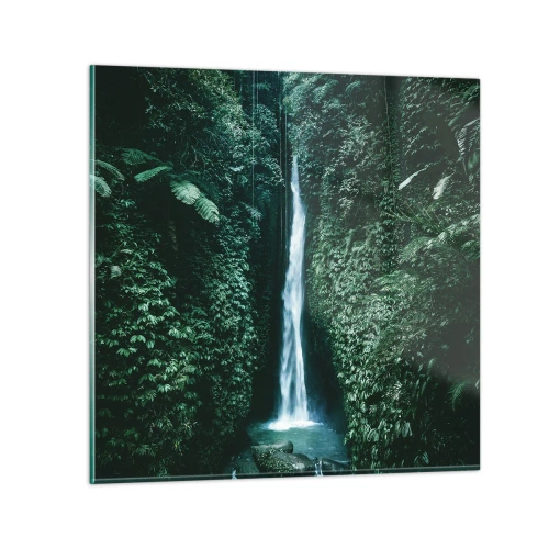 Obraz na skle - Tropický pramen - 70x70 cm