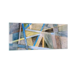 Obraz na skle - Přímo nebo diagonálně? - 100x40 cm