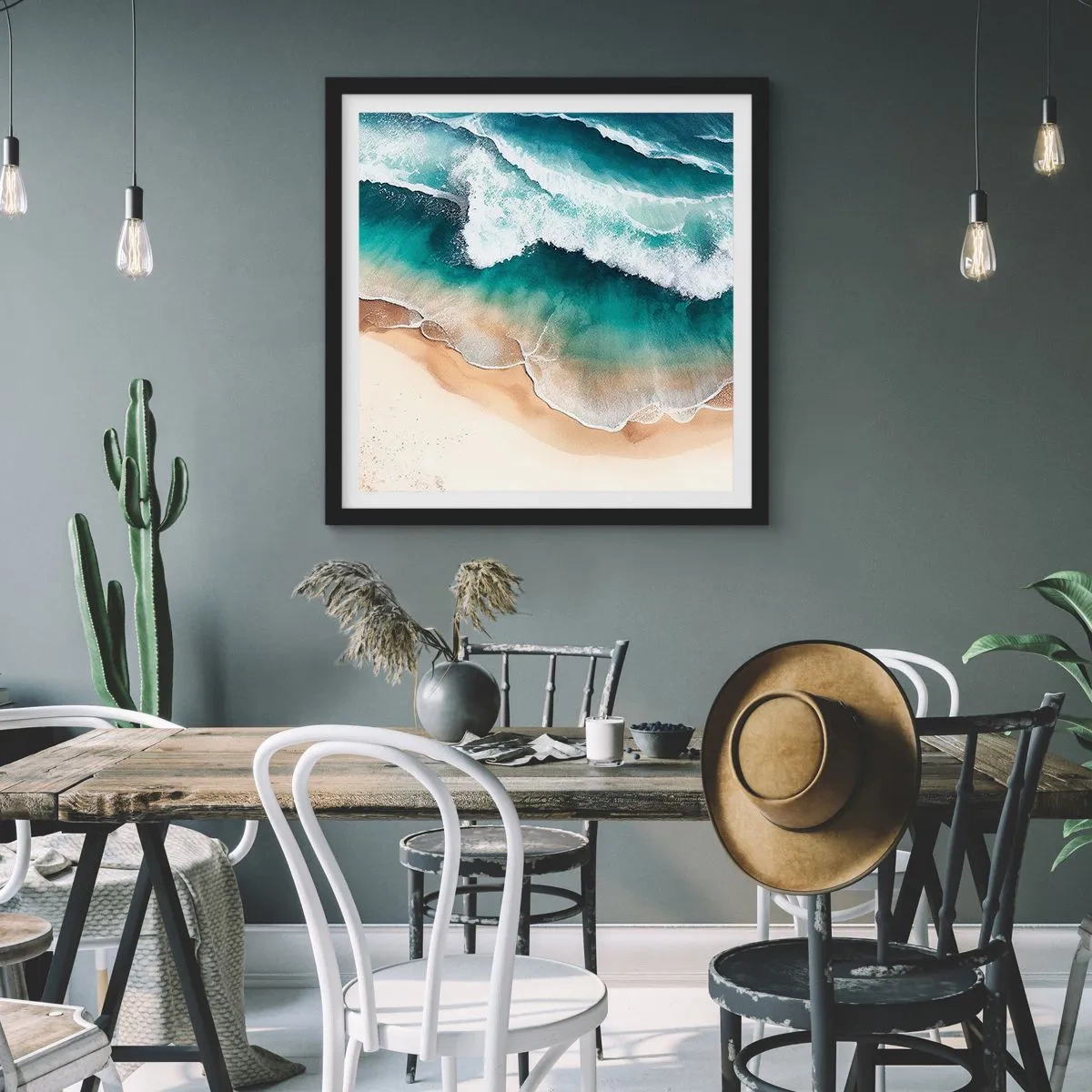 Plakát v černém rámu - Odvěké setkání - 60x60 cm