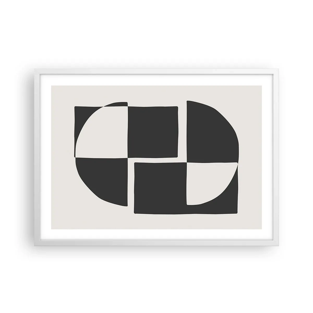Plakát v bílém rámu - Antitéza – syntéza - 70x50 cm