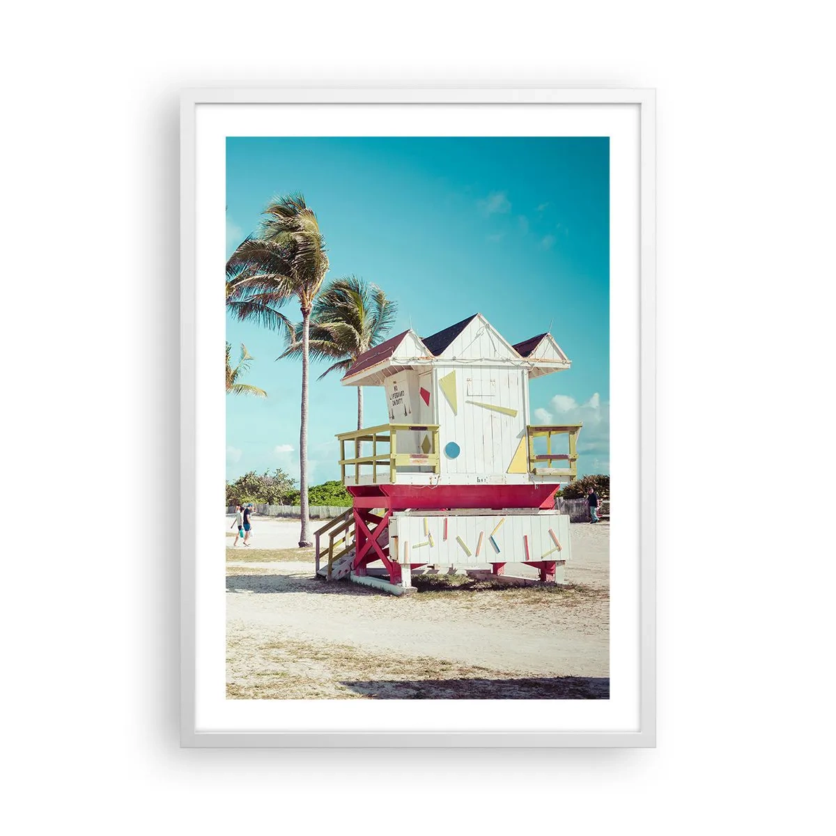 Plakát v bílém rámu - Čeká tě krásný den - 50x70 cm