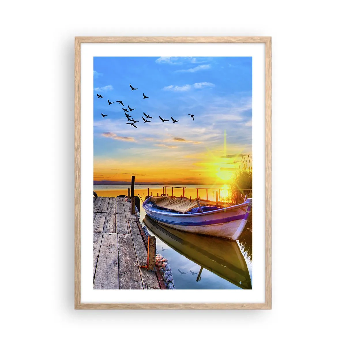 Plakát v rámu světlý dub - Na shledanou zítra - 50x70 cm