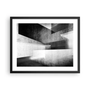 Plakát v černém rámu - Struktura prostoru - 50x40 cm