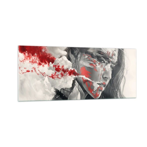 Obraz na skle - Ve spárech absurdity - 100x40 cm