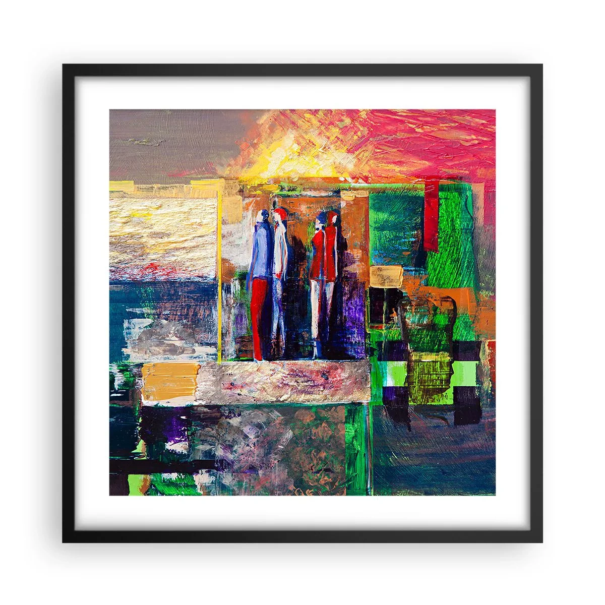 Plakát v černém rámu - Vztahy a emoce - 50x50 cm