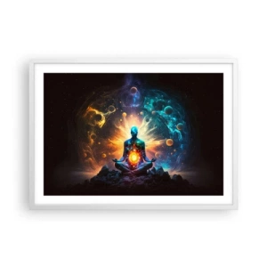 Plakát v bílém rámu - Vesmírný klid - 70x50 cm