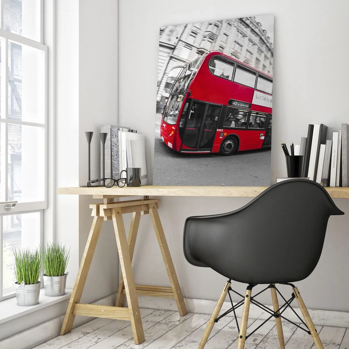 Obraz na skle - Londýn tradičně - by bus - 50x70 cm
