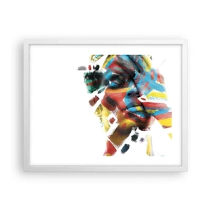 Plakát v bílém rámu - Pestrá osobnost - 50x40 cm