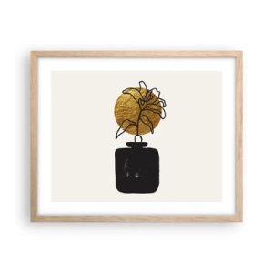 Plakát v rámu světlý dub - Krása, která má cenu zlata - 50x40 cm