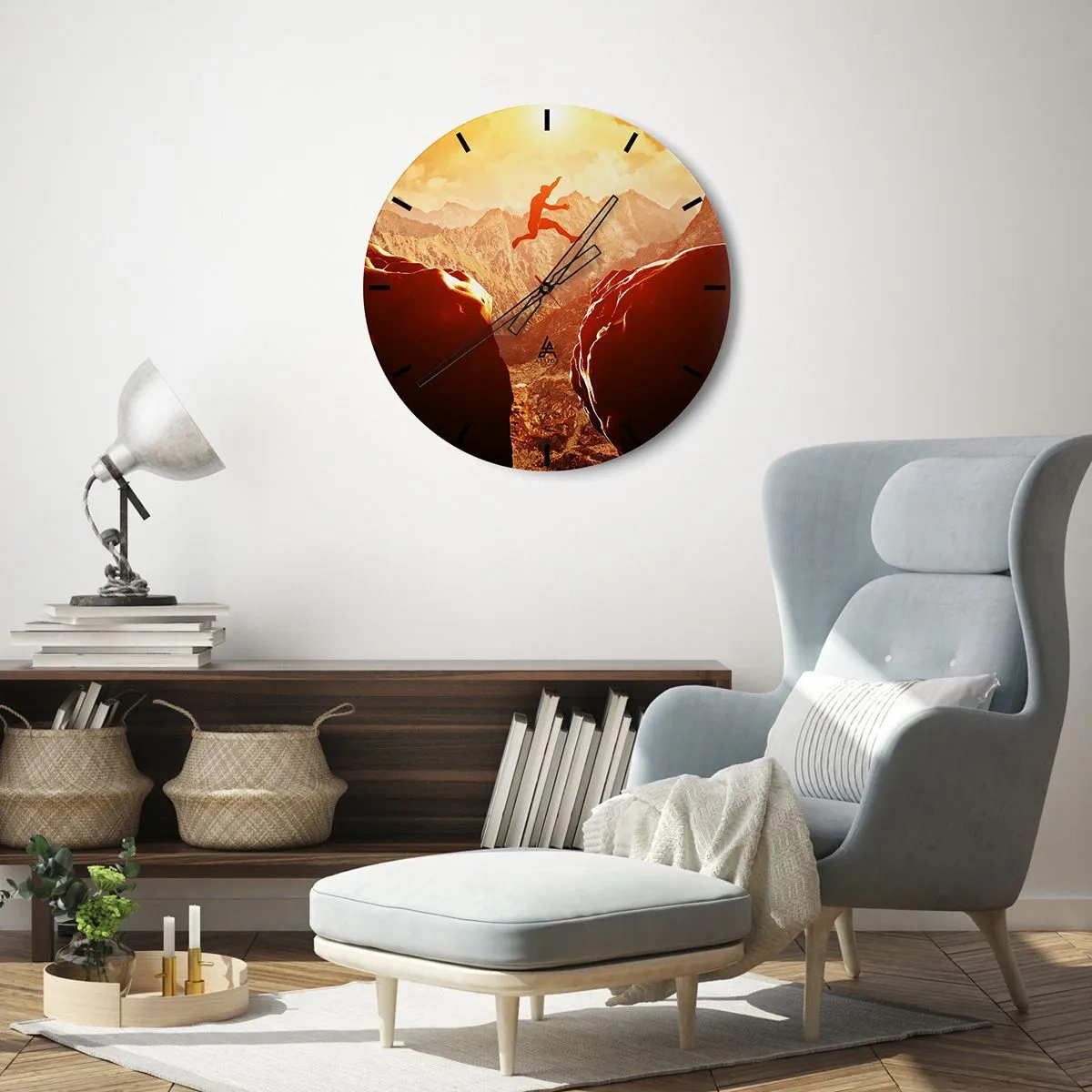 Nástěnné hodiny - Překročením hranic - 30x30 cm