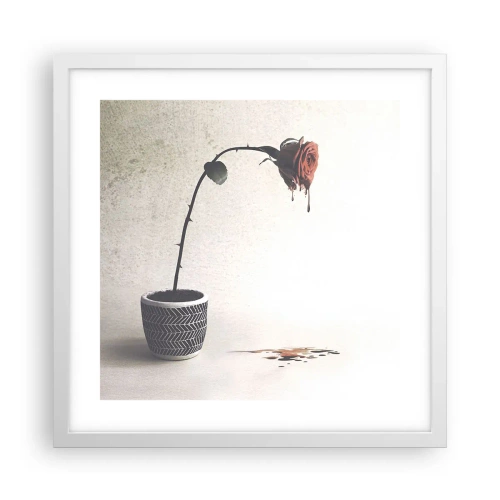 Plakát v bílém rámu - Rosa dolorosa - 40x40 cm