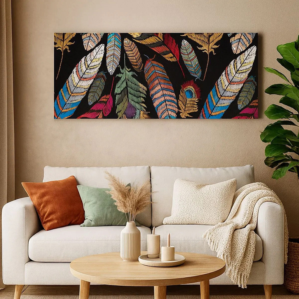 Obraz na plátně - Ptačí karneval - 100x40 cm