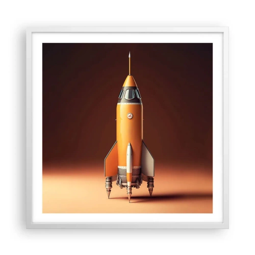 Plakát v bílém rámu - Začíná to snem - 60x60 cm