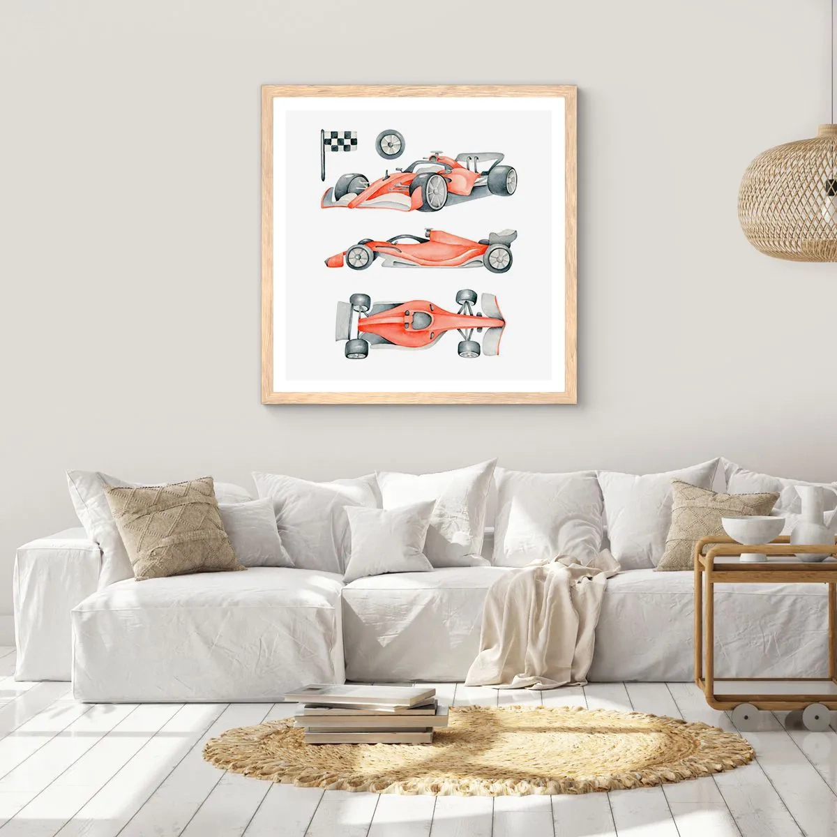 Plakát v rámu světlý dub - Dohnat sen - 60x60 cm