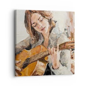 Obraz na plátně - Koncert pro kytaru a dívčí srdce - 30x30 cm