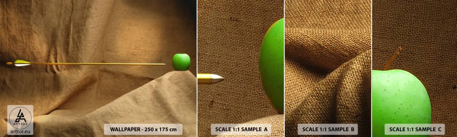 Vzor Fototapety Samolepicí Deluxe Sticker - Přivolat ducha Wilhelma Tella - Grafika, Abstrakce, Lukostřelecký šíp - 100x30 cm