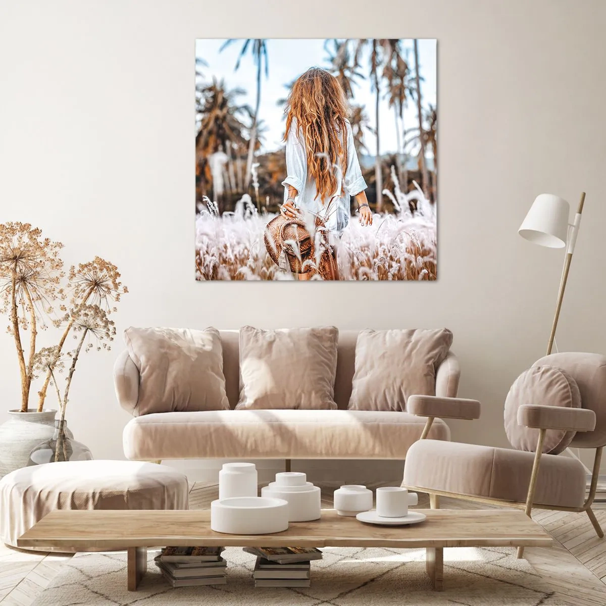 Obraz na plátně - Zrozená z travní chmýří - 40x40 cm