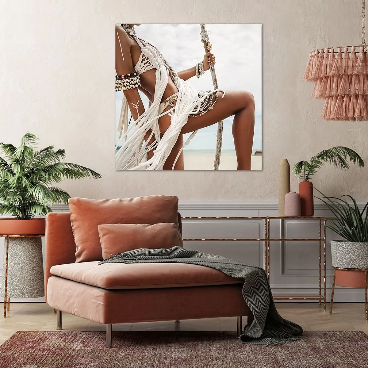 Obraz na plátně - Kněžka slunce - 30x30 cm