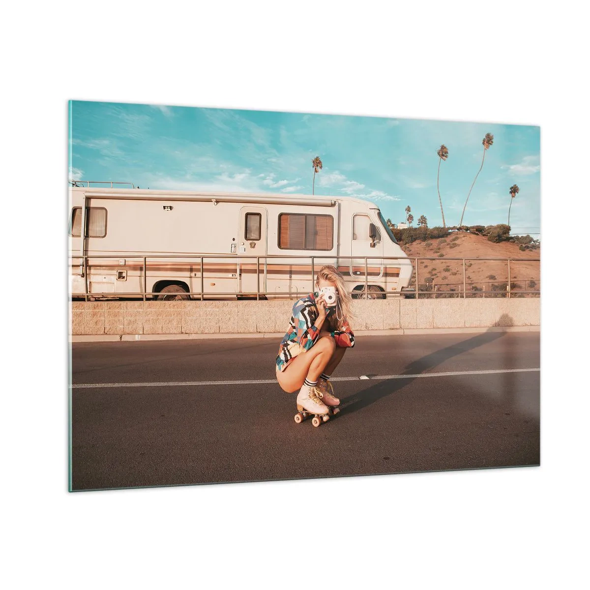 Obraz na skle - Usmějte se! - 100x70 cm