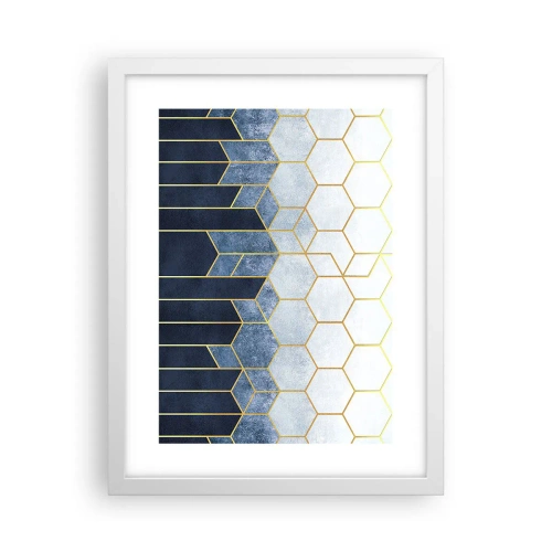 Plakát v bílém rámu - Kompozice v synkopickém rytmu - 30x40 cm