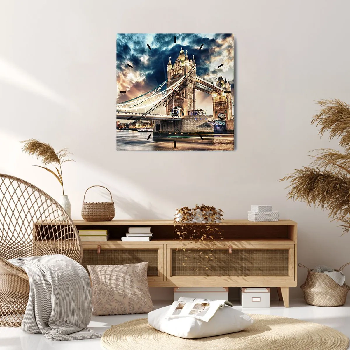 Nástěnné hodiny - Pomník viktoriánského impéria - 30x30 cm