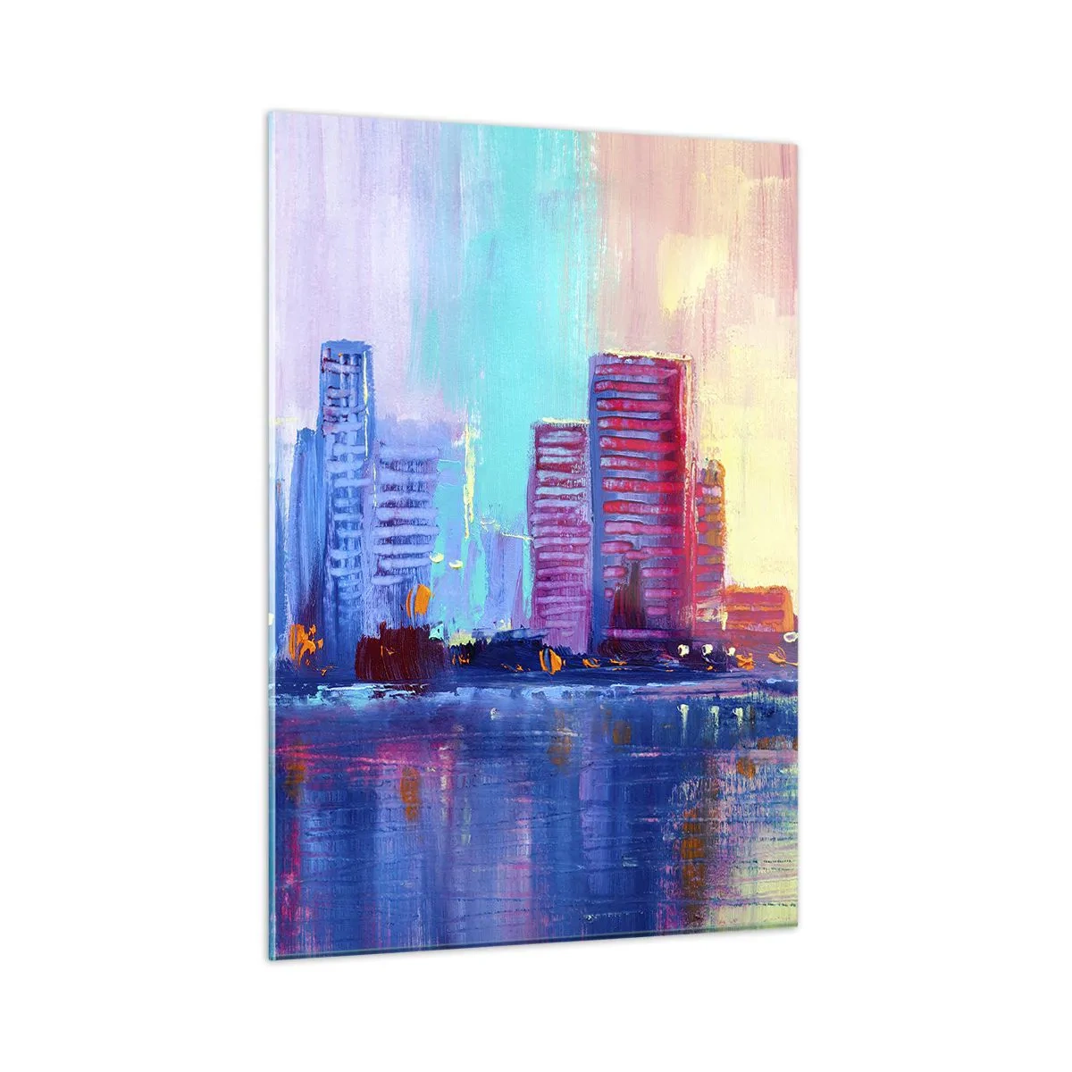 Obraz na skle - Vykoupané v barvách - 50x70 cm