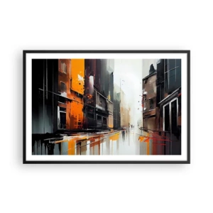 Plakát v černém rámu - Deštivý den - 91x61 cm