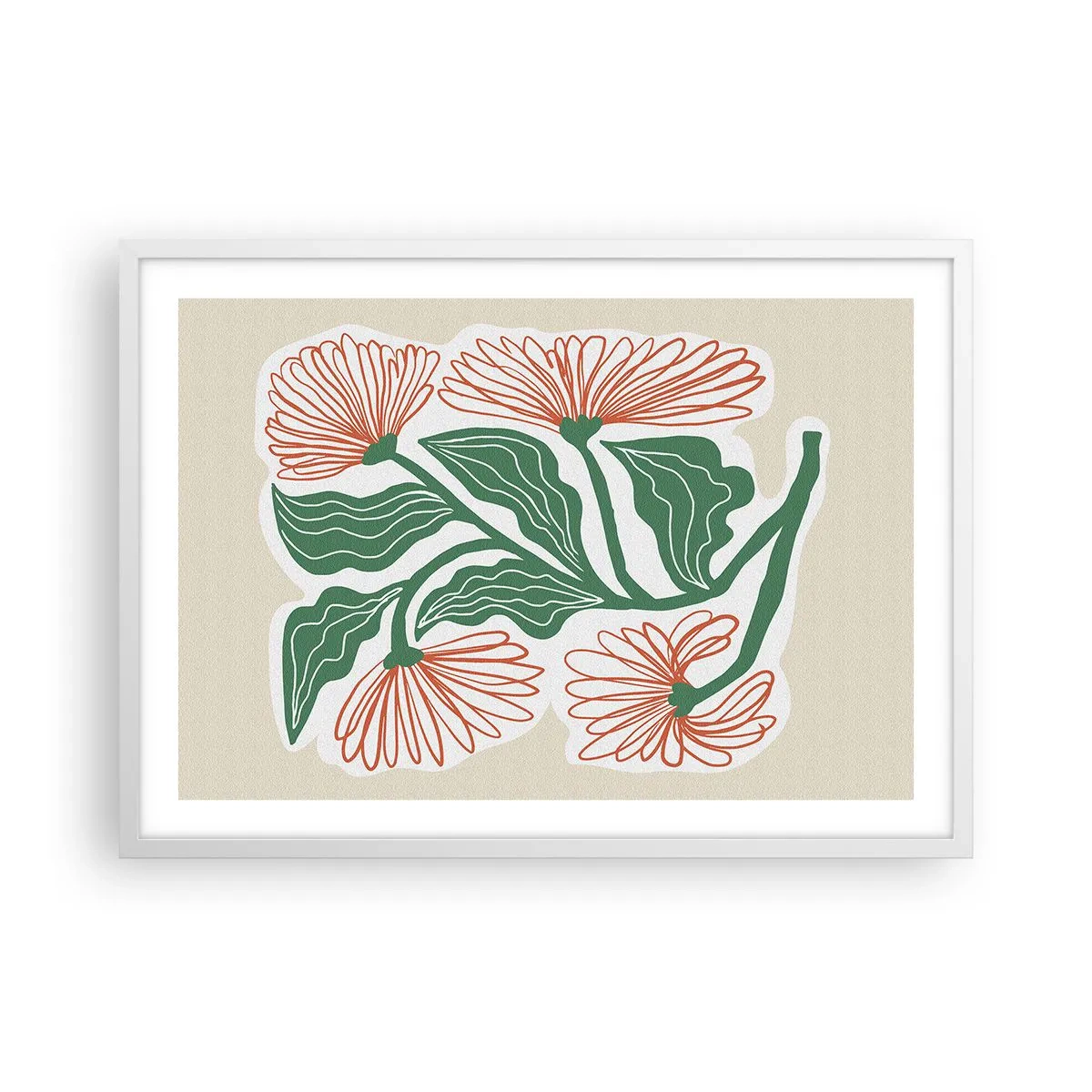 Plakát v bílém rámu - Lidové i moderní - 70x50 cm