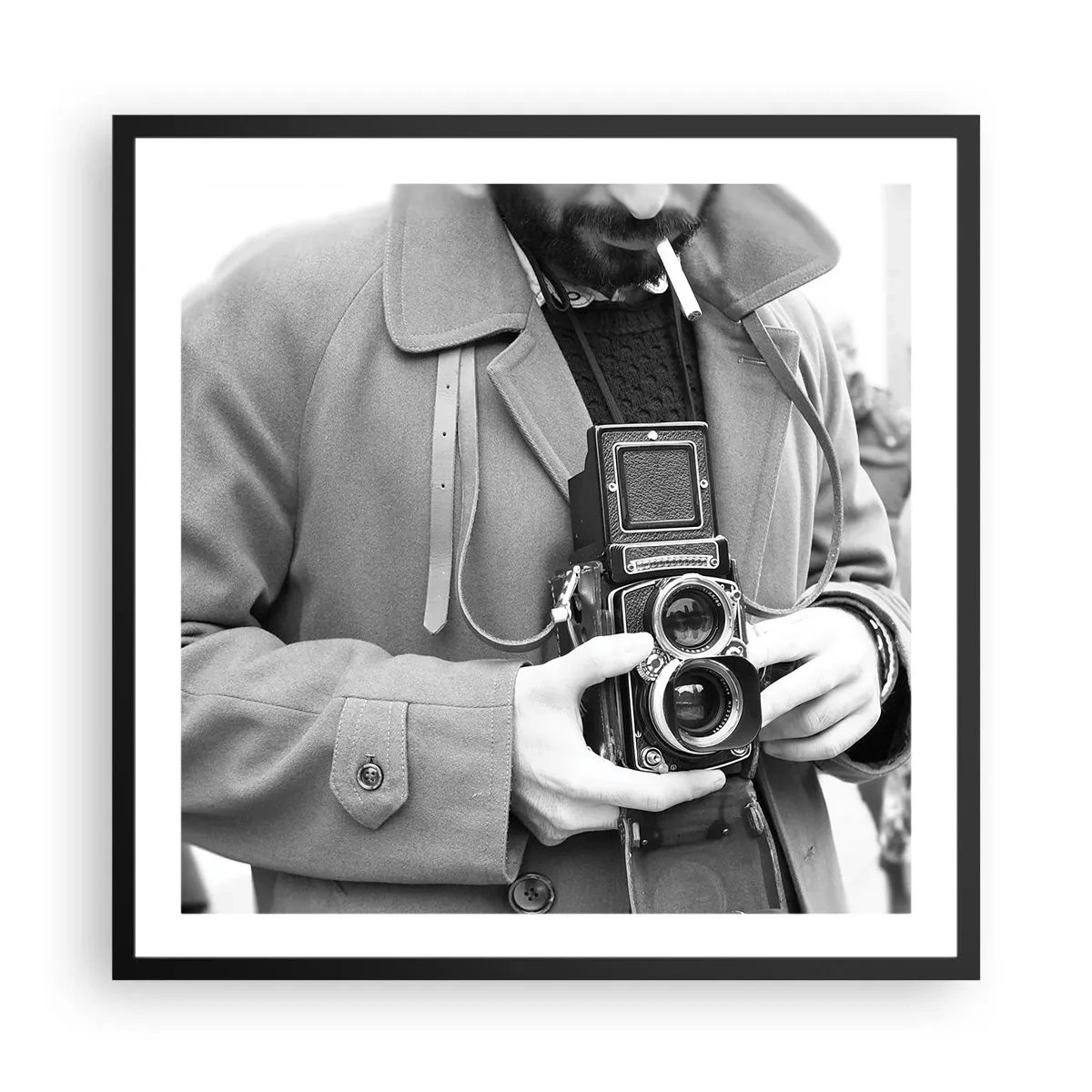Plakát v černém rámu - V retro stylu - 60x60 cm