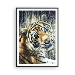 Plakát v černém rámu - Portrét v pramenech světla - 70x100 cm