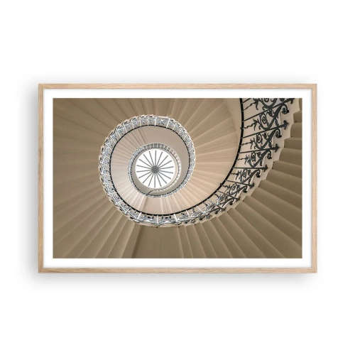 Plakát v rámu světlý dub - Uvnitř mušle - 91x61 cm