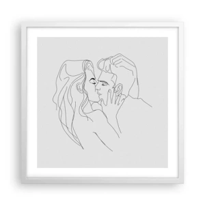 Plakát v bílém rámu - Jedním tahem - 50x50 cm