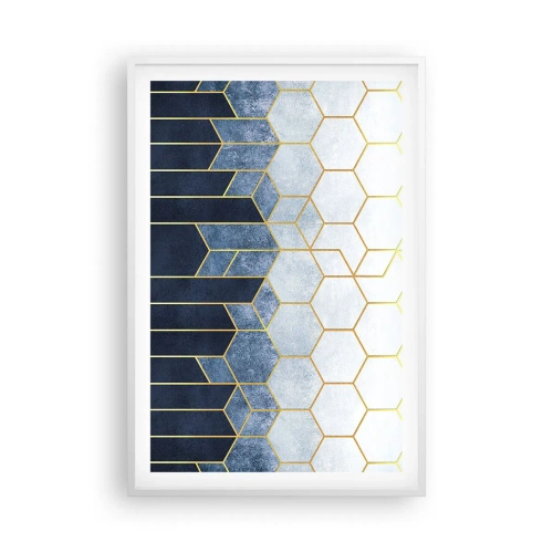 Plakát v bílém rámu - Kompozice v synkopickém rytmu - 61x91 cm