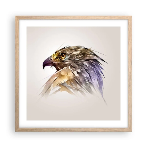 Plakát v rámu světlý dub - Portrét bojovníka - 50x50 cm