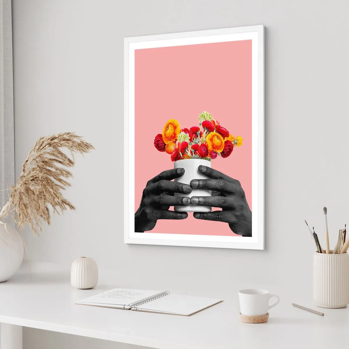 Plakát v bílém rámu - Apoteóza života - 50x70 cm